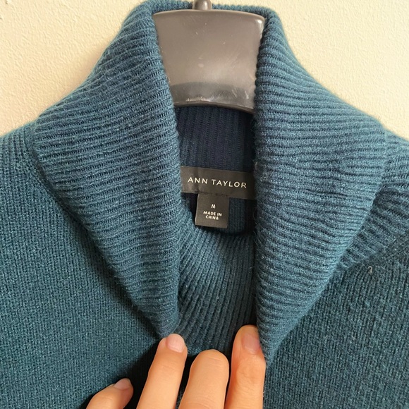 Ann Taylor Belted Turtleneck Sweater Dress - Picture 3 of 4